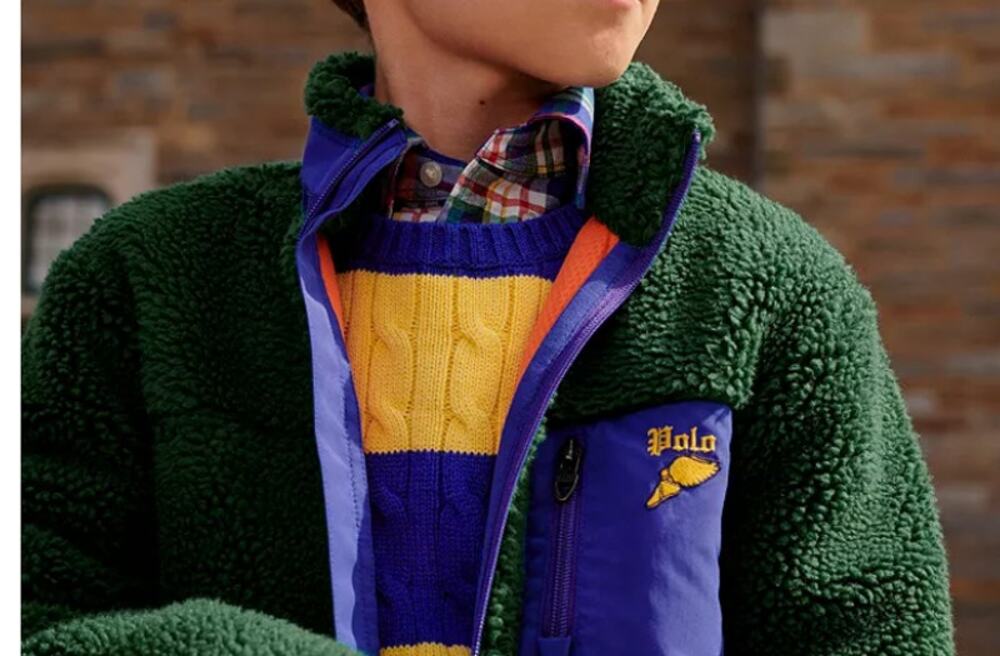 Polo Ralph Lauren Boys' Teddy Fleece Hybrid Jacket - Little Kid Size 6